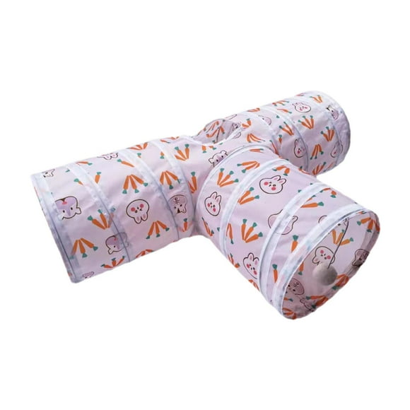 Tubo de túnel para Gato para gatos de interior, bola de juguete colgante, juguete plegable de 3 vías para actividades de escondite, agujero para mirar