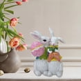 thumbnail image 6 of HOARBOEG Easter Knick Knacks Bunny Ornament Figurine Tabletop Decorations Indoor Resin Festival Home Party Decoration and Gift, 6 of 6