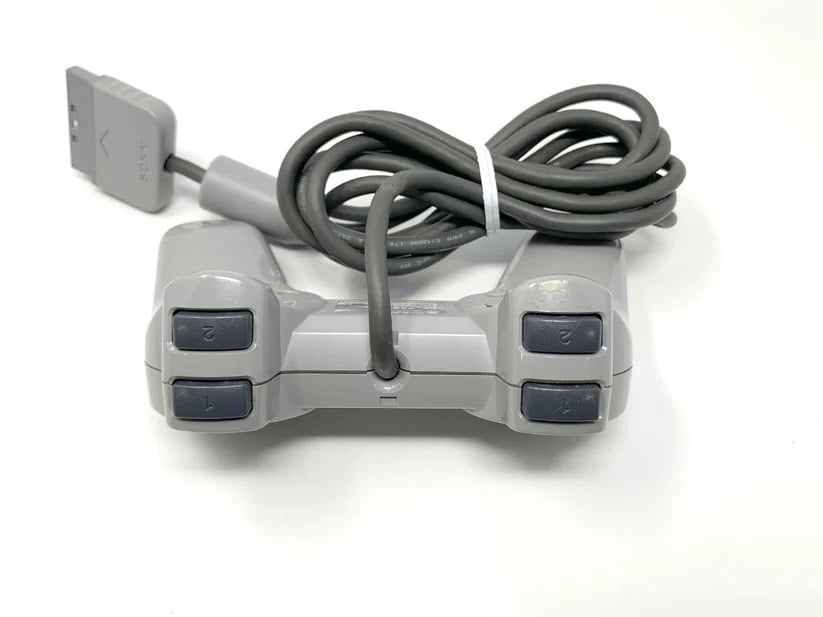 Manette Officielle Sony PlayStation 1 (PS1) - Avec Fil, Couleur Grise, Occasion En état De Marche