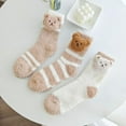 thumbnail image 7 of GYTY Womens Fuzzy Socks 5 Pair Cute Bear Slipper Socks Warm Animal Cozy Thick Fluffy Socks Kawaii Winter Long Socks, 7 of 7