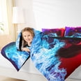 thumbnail image 4 of Feelyou 3D Gamepad Gaming Boys Queen Comforter Set, Fire and Water Bedding Set, 3pcs, 4 of 8