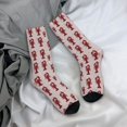 thumbnail image 5 of Bingfone Compression Socks for Women and Men Long Socks for Running Athletic Cycling Nurse- Red Lobster With Claws, 5 of 6