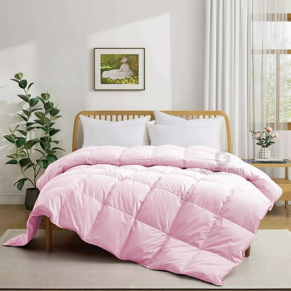 Bedding Comforter Cal King Size, Duvet Insert, Quilted Comforter with Corner Tabs, All Season Lightweight Quilt, Down Alternative Hotel Comforter Cal King Size 96X102 Baby Pink