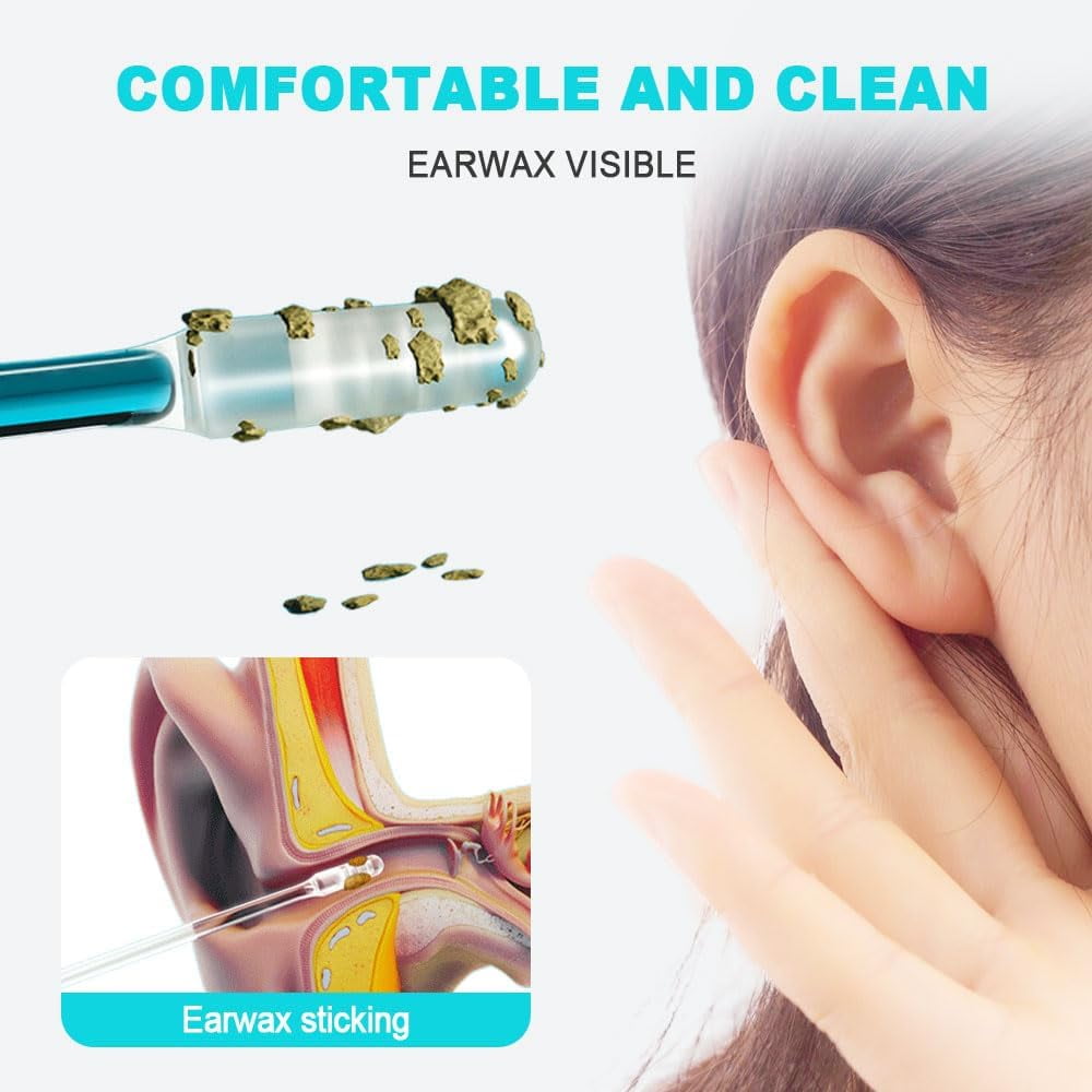 Sticky Ear Wax Removal Sticks, Reusable Adhesive Cleaning Swabs with Protective Cover, Soft Tip Ear Care Tools for Daily Personal Hygiene