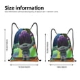 thumbnail image 2 of Zufioo Sac de Sport Imprimé Groupe de Trolls Sac de Gym à Ficelle Lavable en Machine Sac à Dos à Ficelle Robuste pour Hommes Femmes-Petit, 2 of 6