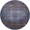 thumbnail image 1 of Ahgly Company Machine Washable Indoor Round Industrial Modern Dark Slate Blue Area Rugs, 6' Round, 1 of 7