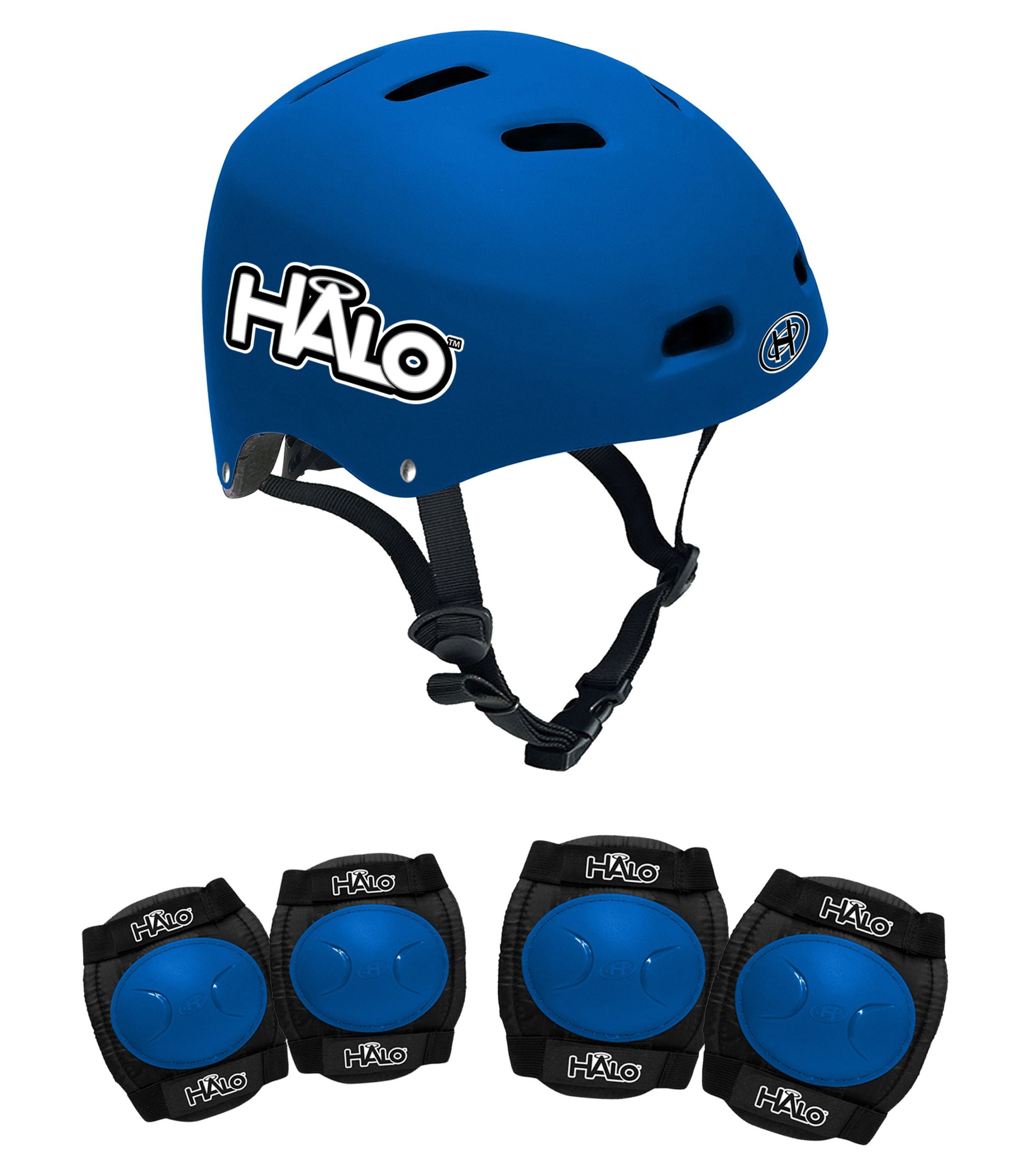 HALO 3 in 1 Helmet and Protective Pad Combo Set - Blue