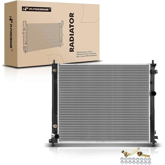 A-Premium Engine Coolant Radiator Assembly with Transmission Oil Cooler Compatible with Cadillac STS 2008 2009 2010 2011 V6 3.6L, Automatic Transmission, Replace# 19130357