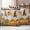 Orange Black Beige, variant on Orange Fall Pumpkins Outdoor Waterproof Pillow Covers, Gnomes Sunflowers Vintage Farm Check Decorative Square Throw Pillowcase Sofa Cushion Sham for Patio/Couch/Chair, 20"x20" 2 Pack