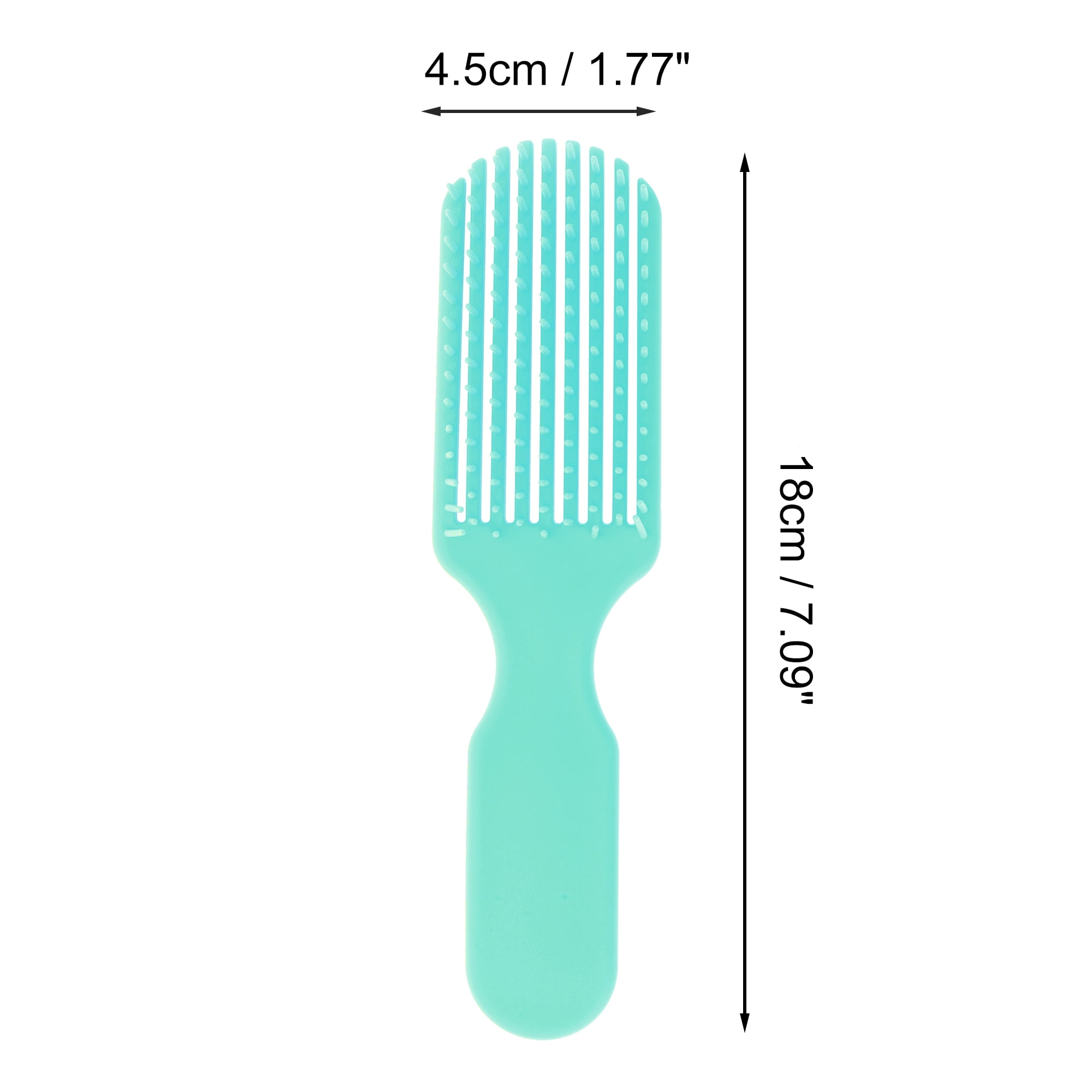 Unique Bargains 1 Pc Hollow Nine Claws Hair Brush for Daily Use Green