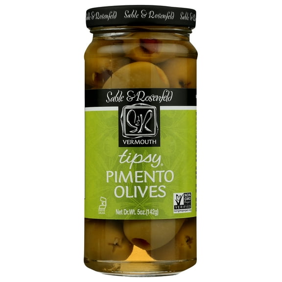 (Pack of 6), Sable & Rosenfeld Vermouth Tipsy Pimento Olives, 4.94 oz