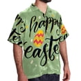 thumbnail image 2 of Easter Font Men's Short Sleeve Hawaiian Shirt, Casual Printed Button Down Beach Tops for Summer, Spread Collar Mens Shirts Unisex, 2 of 6