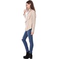 thumbnail image 4 of INSPIRE CHIC Veste en Faux Suède pour Femme à Manches Longues, devant Drapé, Vestes de Moto, 4 of 7