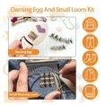 thumbnail image 5 of Mini Darning Loom,Mushroom Knit Patch Kit with 14 Hooks Small Weaving Loom 14 Pcs Large Eye Needles 50 Color Threads for Handcraft DIY Weaving Repair Tool Darning Kit for Beginners Mending Jeans Socks, 5 of 5