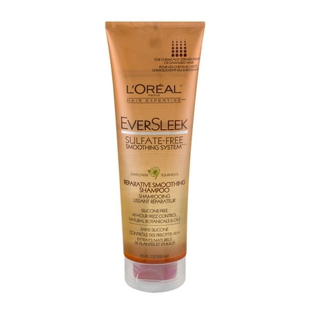 L'Oreal Paris Hair Expertise EverSleek Sulfate-Free Smoothing System Reparative Smoothing Shampoo, 8.5 FL OZ