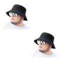 thumbnail image 1 of Guardurnaity Sombreros ligeros y cómodos para el verano con estilo Sombrero de protección solar de poliéster de amplia aplicación negro de talla negro Talla extra 2piezas, 1 of 6