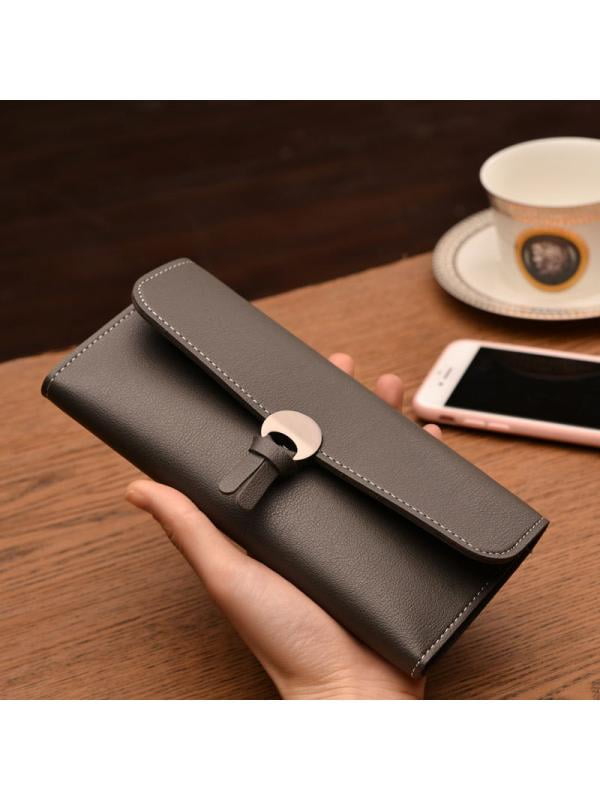 Vicooda - VICOODA Women Long PU Leather Soft Trifold Wallet Slim Clutch Coin Pocket Wallet Card ...