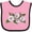 Pink and Black, variant on Inktastic Mountain Laurel Flowers Boys or Girls Baby Bib