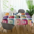 thumbnail image 3 of Yayeee Tablecloths 54" x 72" Rectangle Wrinkle Resistant Party Table Cover, Blue Jam Jars, 3 of 8