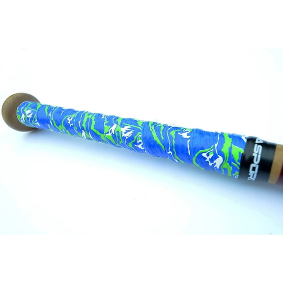 Baseball Bat Grip Tape AMA Sport Grip & Rip Cushioned Softball 1.10mm Grip Tape Green/White/Blue marble