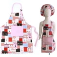 thumbnail image 1 of YOPTOP Kids Apron Chef Hat Set,Cooking Kitchen Apron for Girls Boys Adjustable Child Apron with Pockets for Children Kitchen Chef Aprons for Cooking Baking Painting and Party Family Gifts,Pink, 1 of 5