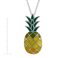 thumbnail image 4 of Women's Finecraft Pineapple Enamel Pendant Necklace in Sterling Silver, 18", 4 of 4