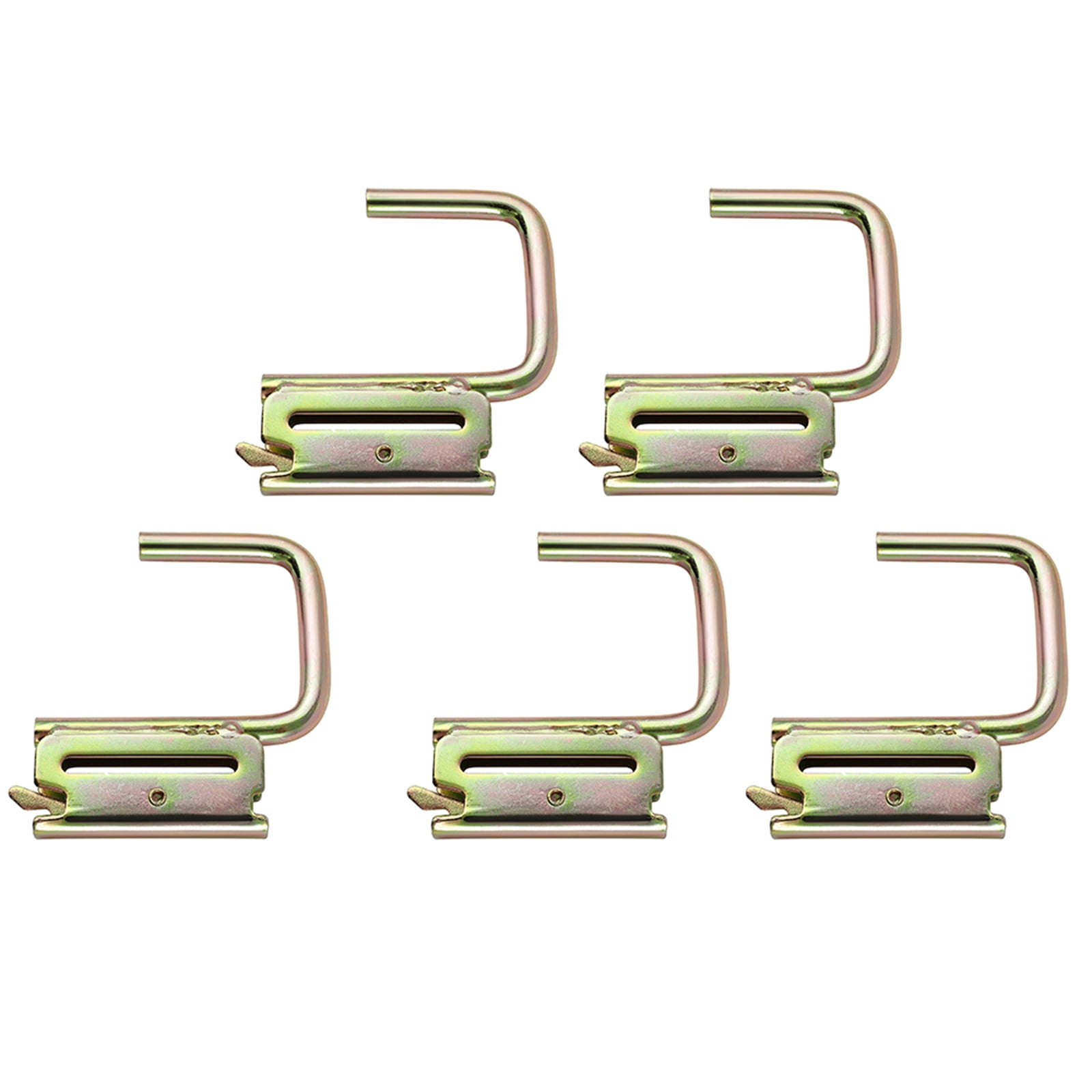 ECCPP NEW 5 Pack E Track J Hooks - Carbon Steel E Track Hanger with Zinc Coating, J Hook Mount Set, E Track Accessories for Cargo Tie Down Systems
