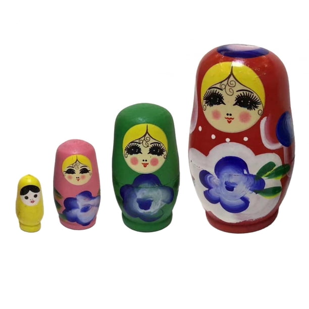Juego De 6 Muñecas Rusas Matrioskas De Madera - Juguete Infantil, Decoración Del Hogar, Regalo De Cumpleaños (Colores Sur)