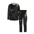 thumbnail image 3 of Mens 2 Pack Pajama Set Long Sleeve Pajamas Top and Pants Pjs Set Loungewear, Grim Reaper Skull Moon, 3 of 6