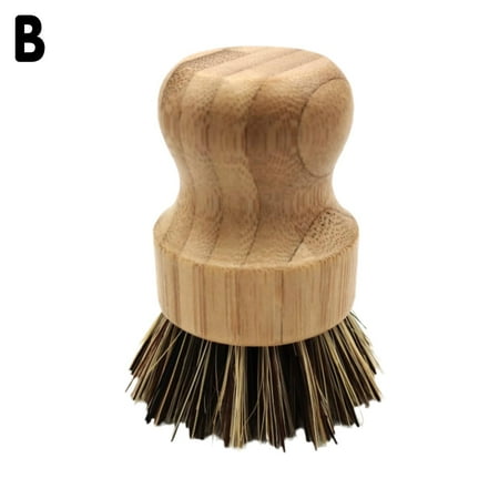 

Bamboo Scrub Dish Wash Brush Kitchen Cleaning Handles Brushes Natural Wooden; M2W1