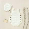thumbnail image 2 of Generic Boys Knitted Tops for Baby Baby Knit Romper Cotton Sleeveless Boy Girl Sweater Clothes Baby Bodysuit with Cute Hat Cap Set, 2 of 8