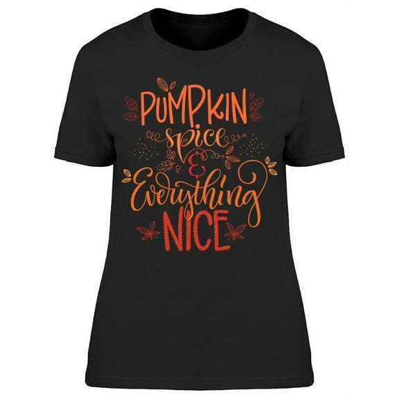 Smartprints Womens Graphic Tee - Pumpkin Spice - Regular Fit 100% Cotton