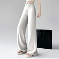 thumbnail image 3 of Women's Casual High Waist Wide Leg Pants - Comfortable Loungewear for Everyday and Activities - Breathable Summer and Fall Style, 3 of 7