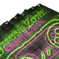 thumbnail image 5 of XMXY Handle Neon Two Color Print Green Long Shower Curtains, Waterproof Weighted Thick Bathroom Curtain with 12 Plastic Hook, 72x72 Inch, 5 of 8
