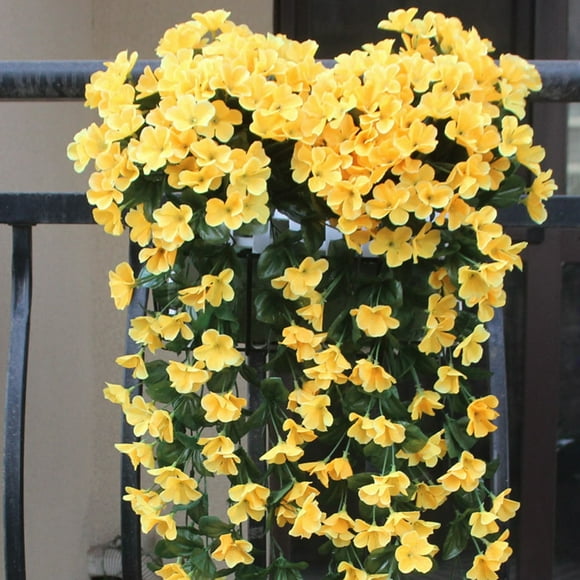 Dreparja Fashion Home Decoration Hanging Artificial Violet Flowers Hanging Flowers Plant for Outside Outdoor Patio Garden Porch Wedding