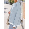 thumbnail image 4 of Womens Oversized Crewneck Sweatshirt - Teacher Outfits Fall Long Sleeve Top, 4 of 12