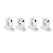 BIMZUC 4 Pcs Rail Guide Support Aluminum Alloy Linear Motion Bracket 16mm Rod Linear Shaft Support for Electronic Equipment (0.63 inches / 16 mm)