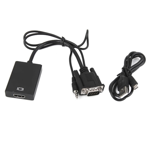 Vga Macho Cable de Audio Convertidor de Adaptador para Pc tv Accesorios para Television Baoblaze Convertidor de VGA a HDMI