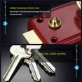 thumbnail image 3 of Night Latch Deadbolt Rim Lock Household Strong Universal Heavy-Duty Locks Front House Padlocks Gate Anti-Theft Heavy-Duty Single Mortise Open With Key Type 3, 3 of 9