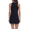 thumbnail image 5 of HDE Women's Tennis Dress Zip Golf Dresses w/ Separate Shorts Black / Geometric - XS, 5 of 6