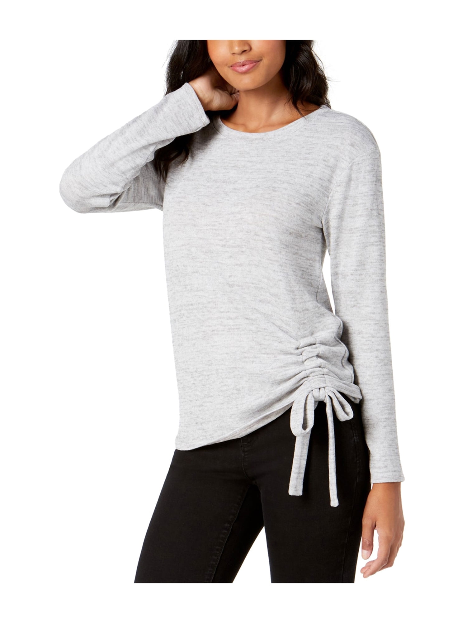 ruched pullover sweater