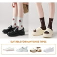 thumbnail image 2 of Womens Crew Socks over Dress Cute Star Pattern Cotton White Black Fashion Socks 8pack (Size5-9), 2 of 7