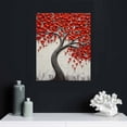 thumbnail image 4 of JEUXUS - 16x20in Painting Oil Paintings On Canvas 3D Red Flower Trees Paintings Modern Home Wall Decoration Abstract Artwork  Landscape Paintings, 4 of 4