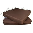 thumbnail image 2 of QQbed 6 Pack Brown 24"x22"x4" Washable Covers for Outdoor Patio Seat Pillow Cushions, 2 of 5