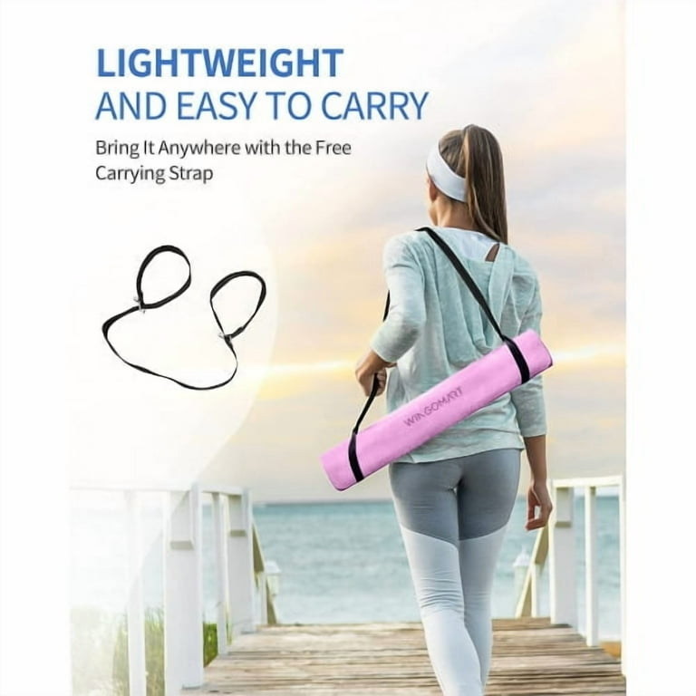WINGOMART Yoga Mat with Alignment Lines TPE Two Sides Anti-Tear