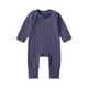 thumbnail image 2 of Mono de verano para niños y niñas, mono de bebé de manga corta con botones y cuello redondo, bonitos pantalones cortos lisos, monos de poliéster para niños, 2 of 7