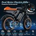 thumbnail image 3 of Movcan V30 PRO MAX 3000W (Peak) Dual Motor Dual Battery All Terrain Off-road Bicycles, 20" Fat Tire Electric Motorcycle Bike, Hydraulic Brakes 7-Speed Full Suspension UL2849, 3 of 7