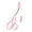 B, variant on M Light Pink Titanium Eyebrow Scissors With Comb