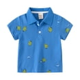 thumbnail image 2 of YTDSCS 1-8T Boys Short Sleeves T-Shirt Cartoon Printed Summer Sports Tees Cotton Lapel Tops for Toddler Kids, 2 of 9
