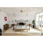 Ireland Queen Faux Leather Bed, Black - Walmart.com